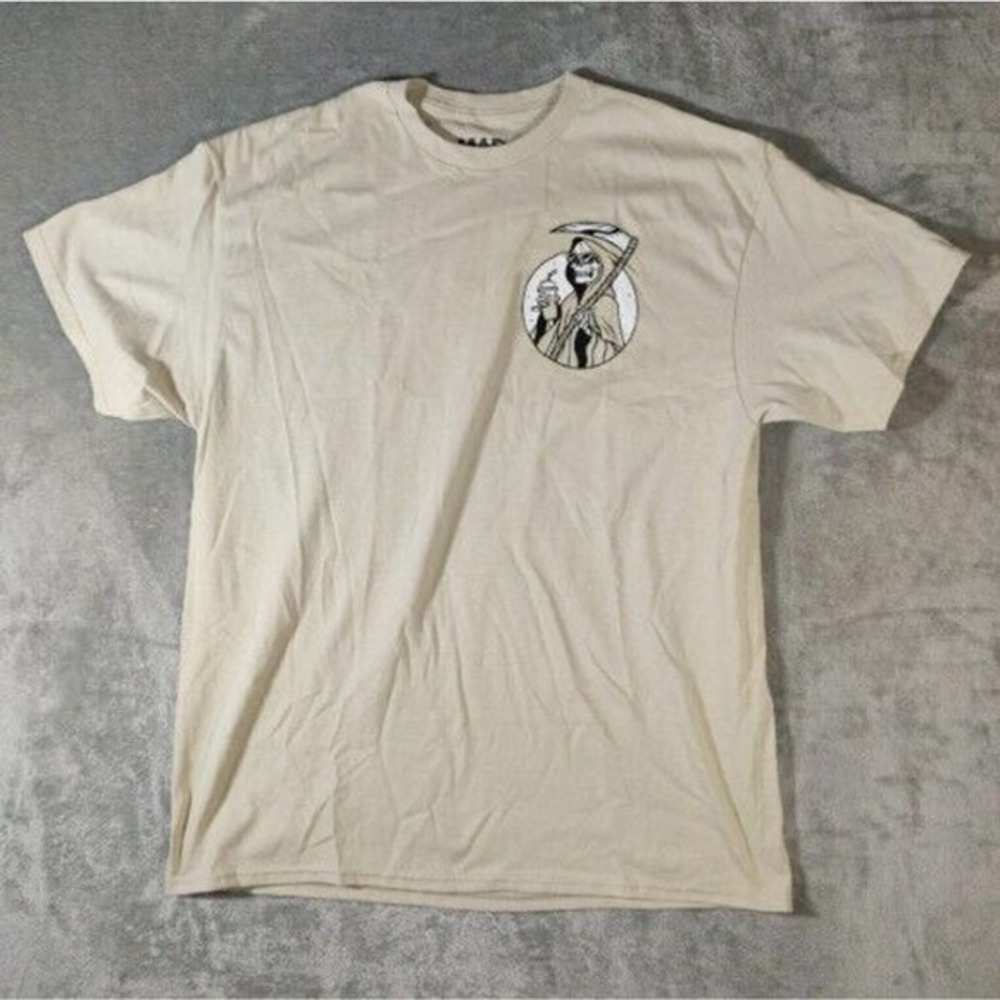 Mas Engine T-Shirt Men's XL Tan Chill Vibes‎ Gime Reaper t